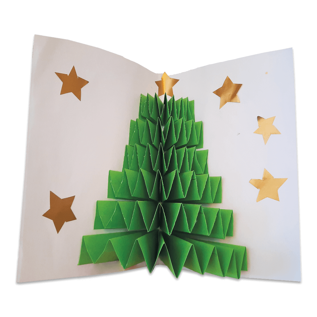 Basteltipp: Weihnachtskarte mit Weihnachtsbaum